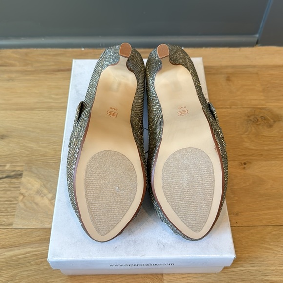Caparros • Odessa Peep Toe Stilettos • Champagne Sparkle • 8.5 - Picture 7 of 7